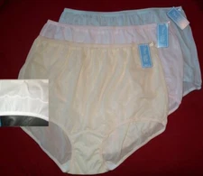 3 Pair Dixie Belle Assorted Nylon Size 8 Scalloped Leg Panty Style 719 Velrose