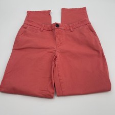 Tommy Hilfiger Womens Pants 4 Pink Preppy Nautical Casual Classic Stretch Button