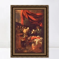 Framed Canvas Print The Death of The Virgin by Michelangelo Merisi da Caravaggio
