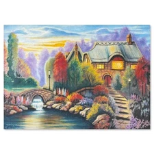 Michael Sharinksi,”Becky’s Cottage”,Limited Ed Mixed Media Hand Signed with LOA