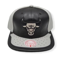 Mitchell & Ness Chicago Bulls Day One Black/Grey Adjustable Snapback Hat Cap