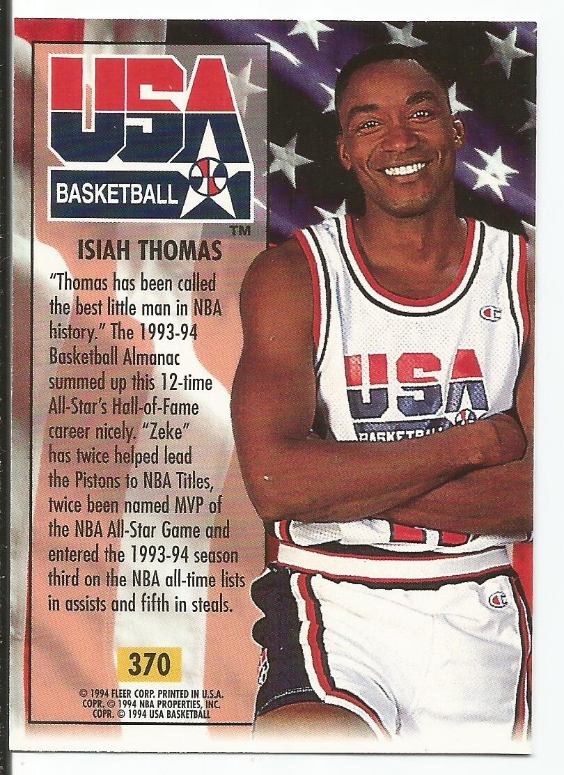 【レア】yes! イエスMollie モリー34インチ 1993-94 Fleer Ultra Isiah Thomas Detroit Pistons #62 | eBay