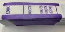 Currency Straps-Self Sealing Money Bands, $2000 Violet, 500 pack, by NF String