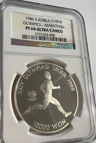 1986 South Korea $10000 Won Olympics-Marathon NGC PF 68 Ultra Cameo