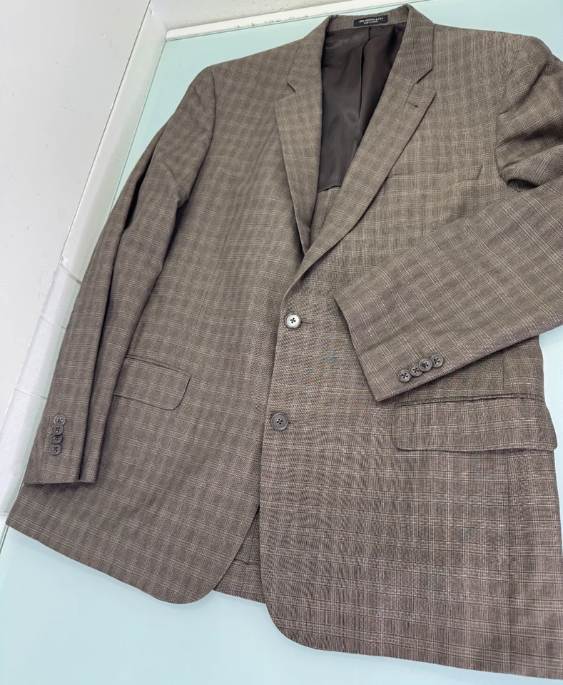 John Varvatos USA Blazer Sport Coat Suit Jacket 44R Linen Cotton Blend 2 Button - Image 2 of 4