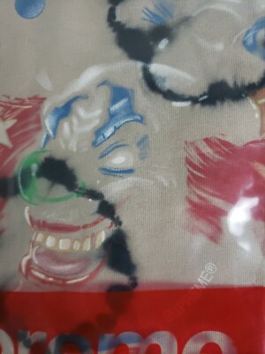 Supreme Clowns Tee FW19 Bleached Black Medium Size Rare