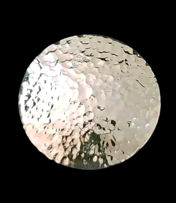 36mm Solid Sterling Silver Handcrafted Round Hamm… - image 2