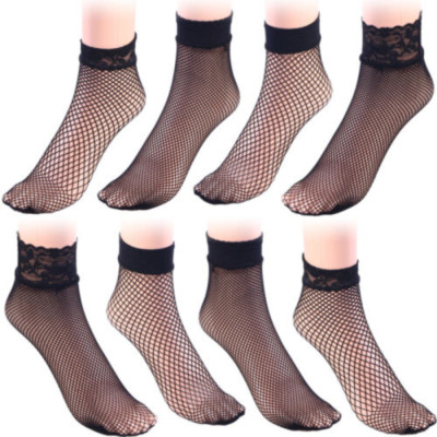 4 Pairs Lace Sock Women Socks Fishnet Short Sock Mesh Sock