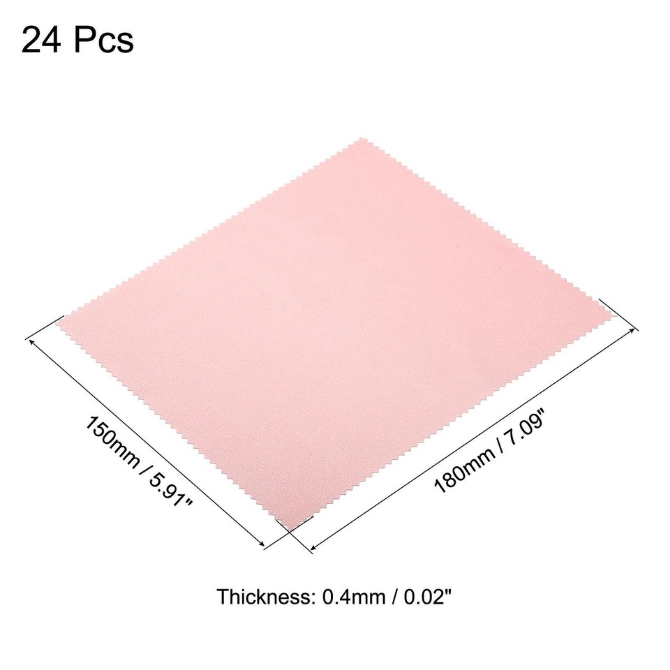 Microfiber Cleaning Cloth 7" x 6" Suede for Camera Lens Eyeglasses Pink
