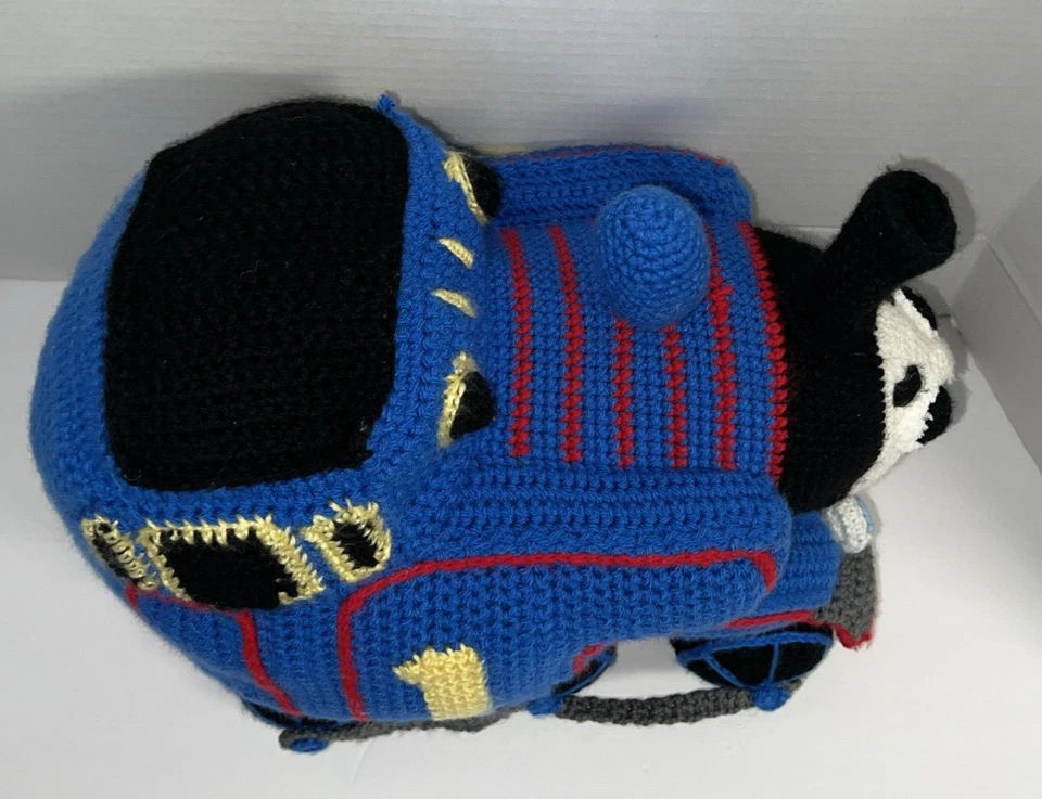 Tren de ganchillo tejido original hecho a mano de Thomas The Train Foto 2 de 4