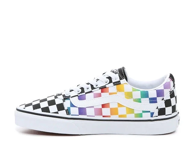 Journeys rainbow checkered vans hotsell