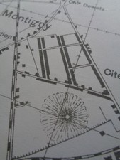 WW1 (1916) British 1:10,000 SCALE MAP - "HARNES" (East of LENS)