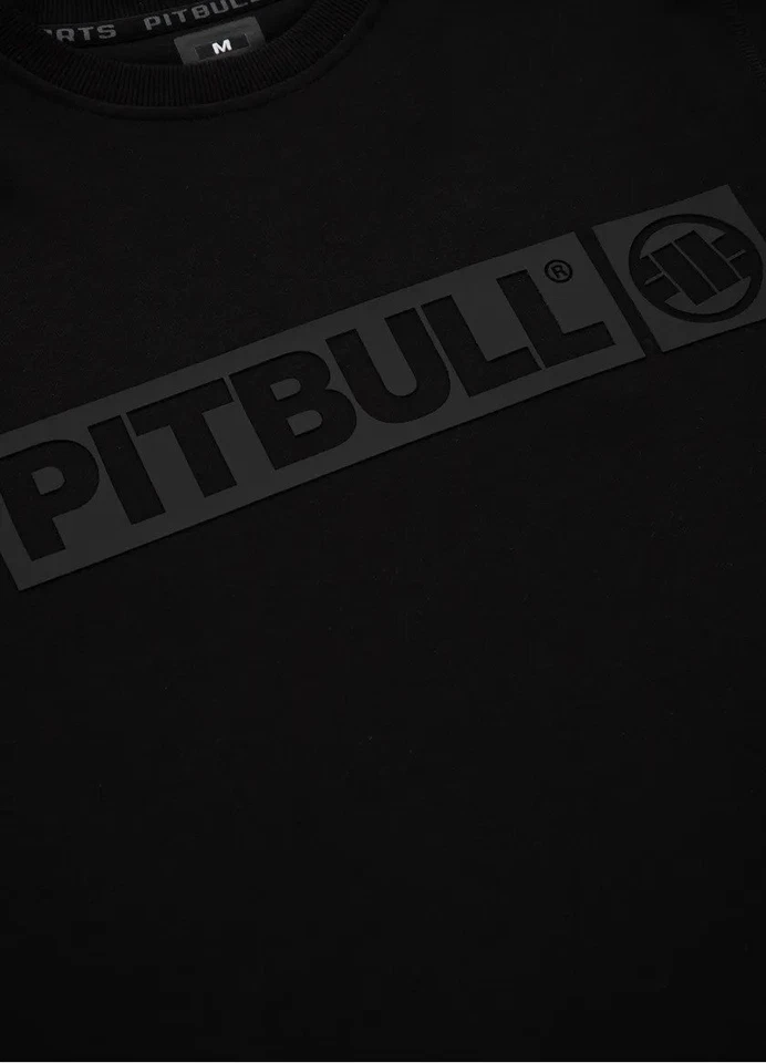 Sweat-shirt à col rond pour hommes PitBull BEYER en coton noir - Photo 3/4