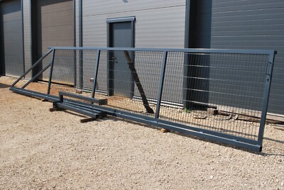 Schiebetor B 600 x H 103cm + Antrieb Doppelstabmatten 2D 656mm Anthrazit Tor 6m