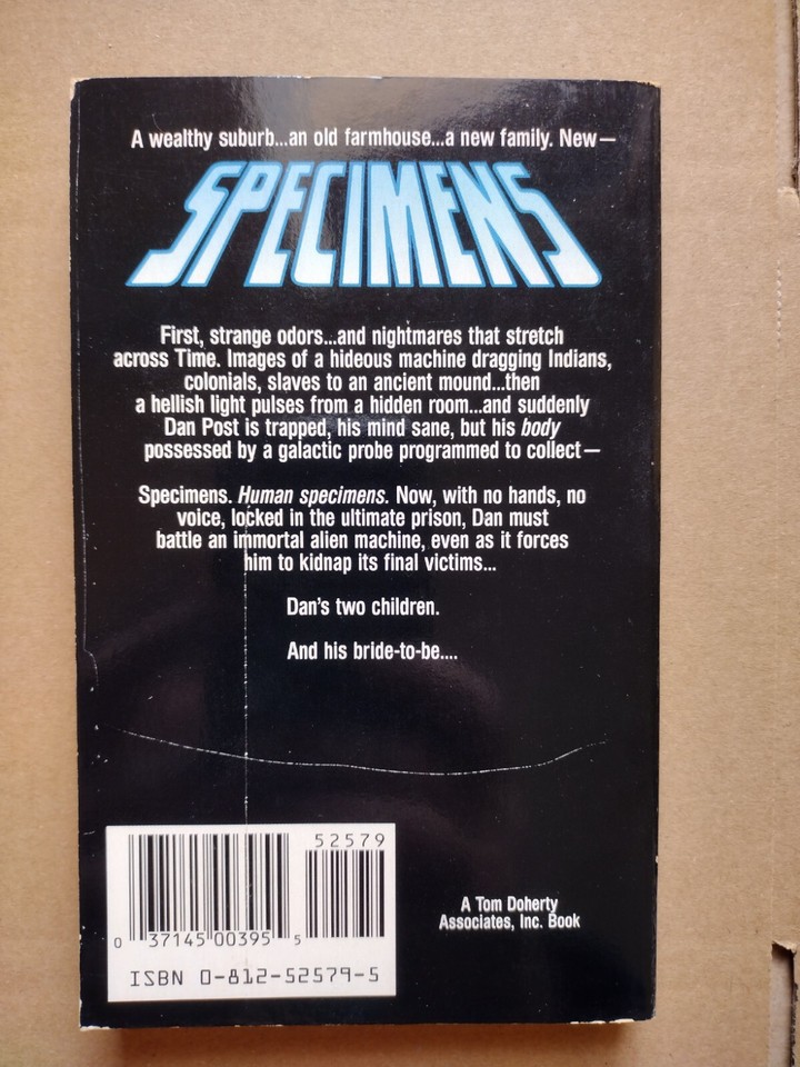 Specimens, by Fred Saberhagen US paperback, Tor Books, 1990 eBay