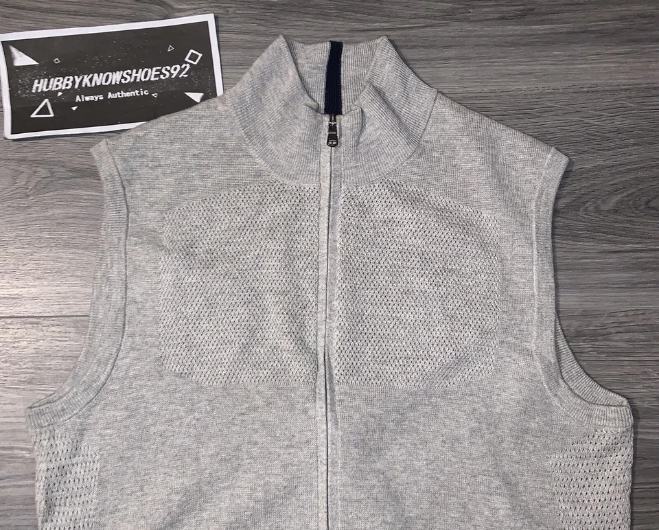Ralph Lauren RLX Golf Men’s Grey Wool-Blend Full Zip Knit Vest $228 - Image 2 of 4