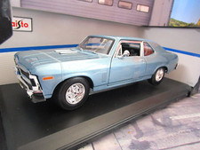 CHEVROLET Nova SS Coupe 1970 blau blue met. V8 Muscle Car 31132 Maisto 1:18