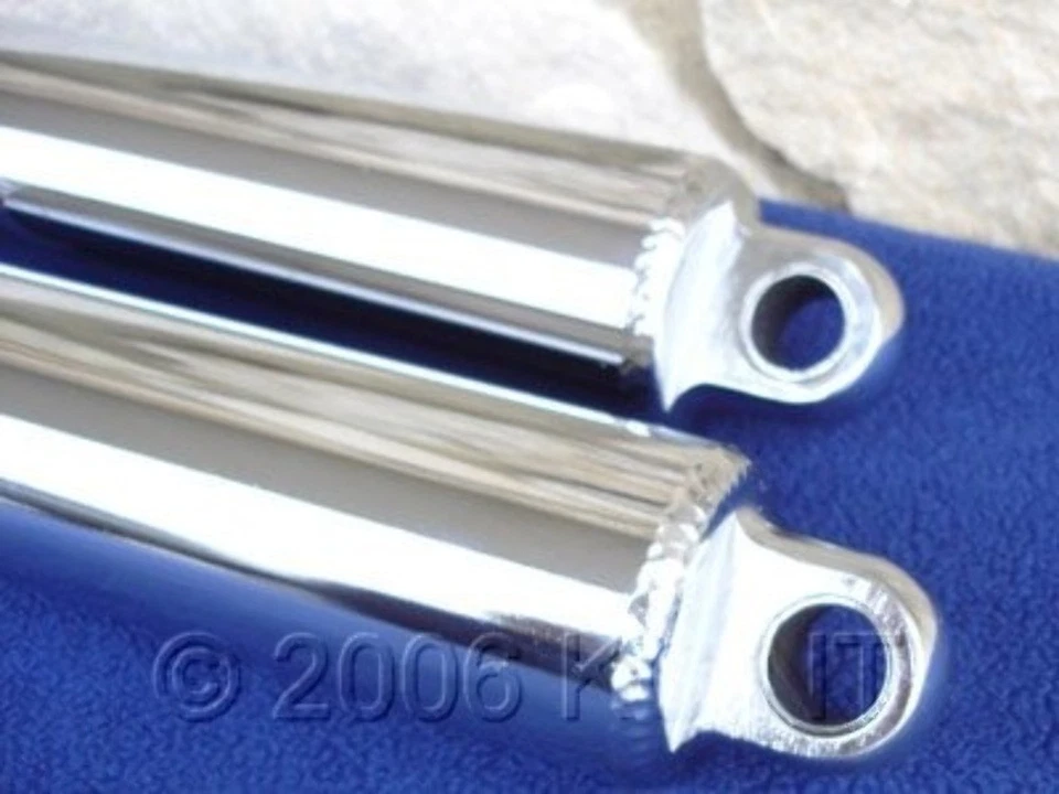 2" DIAMETER CHROME LOWERING SHOCK SET HARLEY SOFTAIL FAT BOY HERITAGE 2000 UP - Image 4 of 4