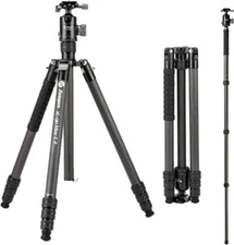 Fotopro 67" X-go Max E 2 Carbon Fiber Camera Tripod Monopod for DSLR Lightweight
