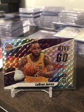 Lebron James 2019-20 Panini Mosaic Give and Go Silver Prizm Parallel Insert #8