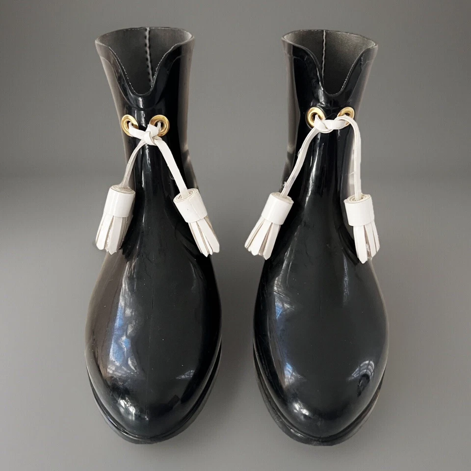 VIVIENNE WESTWOOD Anglomania Melissa Botines Talla 6 Botín Negro con Borlas Foto 3 de 4