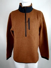 SmartWool Men Hudson Trail Fleece Half Zip Fox Brown Medium 02587-L40