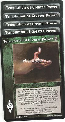 Temptation of Greater Power x5 KoT Jyhad Lot B VTES