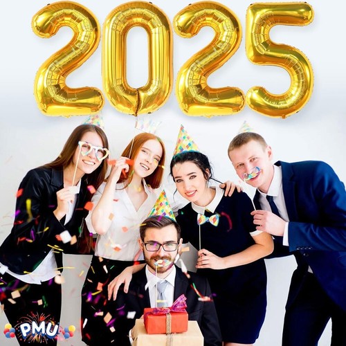 PMU New Year's Eve Party "2025" 16 & 40 in Number Mylar Balloons (4/pkg) Pkg/1 - Picture 5 of 73