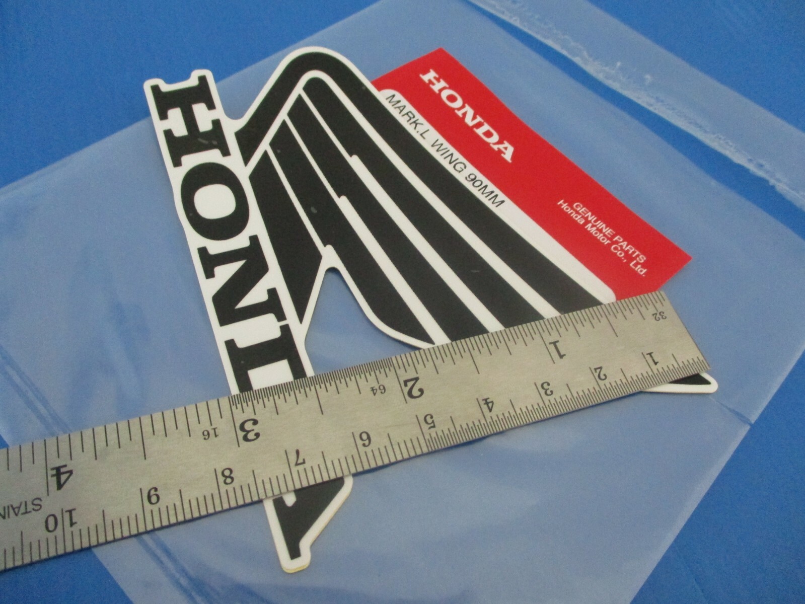 Fit Genuine Honda Fuel tank wing decals wing sticker 2Pcs. BLACKWHITE (ZA) eBay