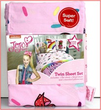 Nickelodeon JOJO SIWA Sheet Set - BowBow Rainbows Hearts Stars - TWIN NEW