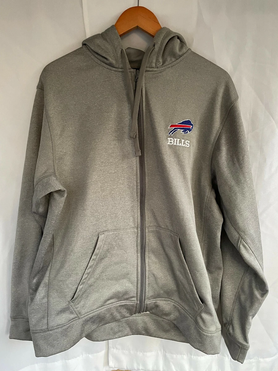 DUNBROOKE BUFFALO BILLS NFL FULL ZIP HOODIE GRAY SIZE