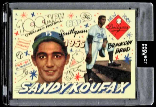 SANDY KOUFAX TOPPS PROJECT 2020 #204 1955 Topps #123 RC Sophia Chang LIM ED!