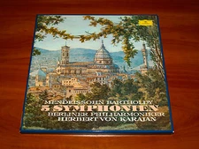 MENDELSSOHN BARTHOLDY 5 SYMPHONY KARAJAN 4x LP BOX LTD DEUTSCHE GRAMMOPHON VINYL