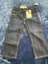 NWT Levis 505 Regular Fit Straight Leg Denim Jeans Blue Wash Kids Size 3T