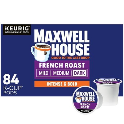 Maxwell House French Roast Dark K-Cup Coffee Pods, 84 Count (Pack of 1) 