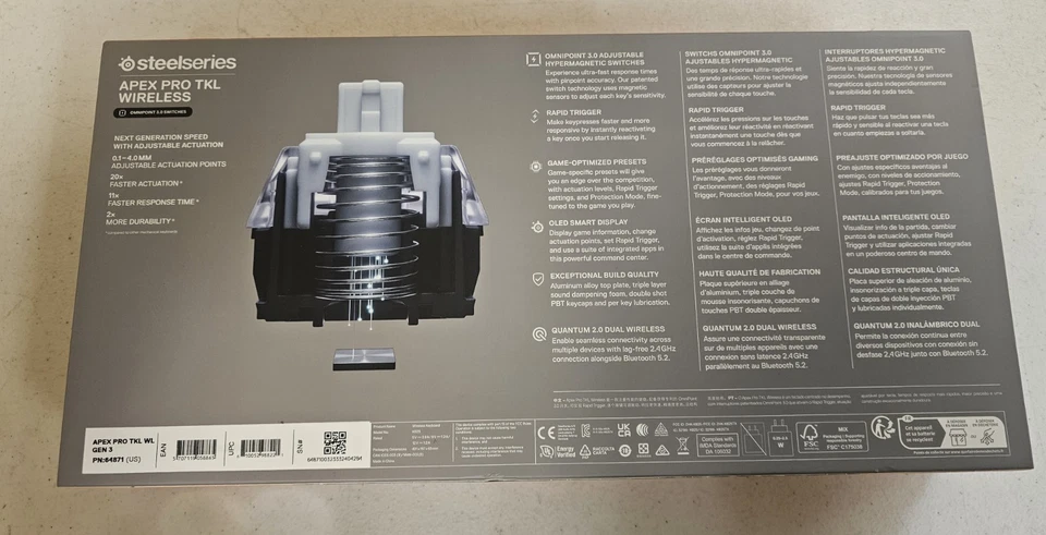 SteelSeries Apex Pro TKL WirelessGen 3 Gaming Keyboard OmniPoint 3.0 Switches - Image 2 of 4