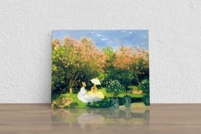 Claude Monet "The Garden" Canvas Print Wall Art Home Decor