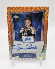 Sonya Deville - 2025 Topps Chrome WWE Blue Brand Auto - Orange Geometric /25