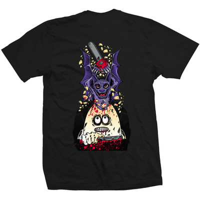 Size XL Heroin Skateboards Bat Egg T-Shirt - Black