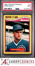 1989 TOYS R US ROOKIES #12 MARK GRACE CUBS PSA 9