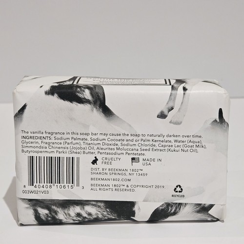 BEEKMAN 1802 BIG 9 oz. Jabón en barra de leche de cabra y manteca de karité VAINILLA ABSOLUTA - Imagen 3 de 5
