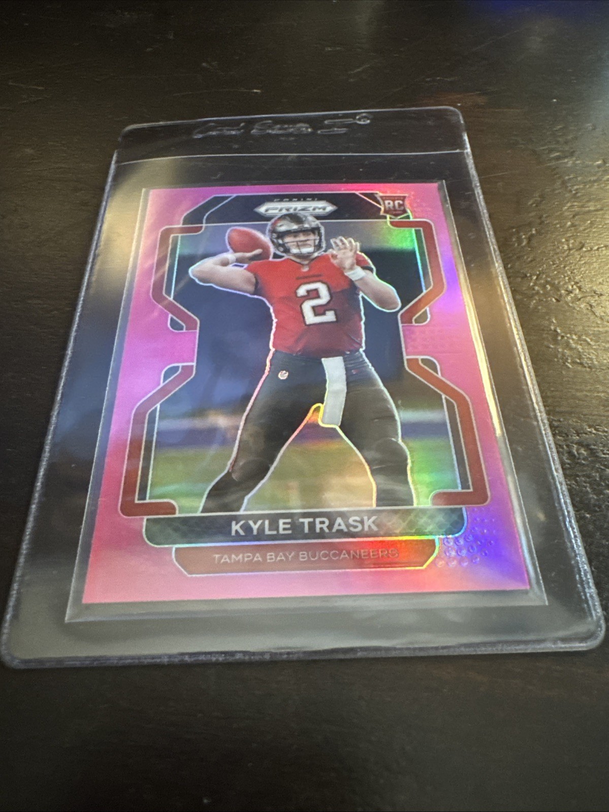 2021 panini prizm no 339 kyle trask RC pink holo