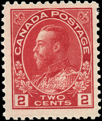 #ad #ad Canada Stamp Scott #106 Mint H F 2c 1917 22 KGV Admiral Issue C $11.04