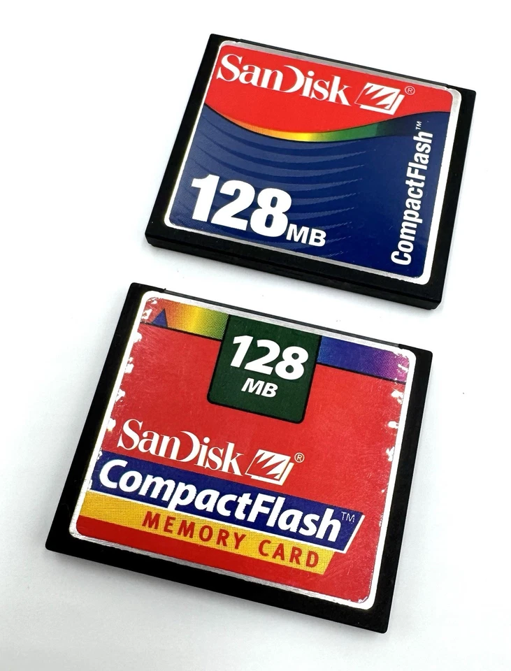 SanDisk 128MB CompactFlash CF Memory Card Genuine - SET OF 2 CARDS - Tested - Image 2 of 4