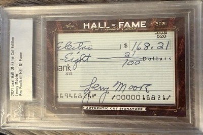 2021 Leaf Hall Of Fame Cut Edition LENNY MOORE Autograph Colts