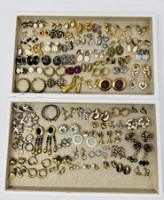 Vintage Gold & Silver Tone Signed & Unsigned Clip On & Screw Back Earring Lot 77