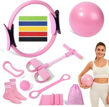 Pilates Kit 14 Pcs, Pilates Essentials Kit for Women, Pilates Equipment for Home