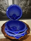 Beautiful Fiesta Shell Plate Set of 4 Twilight New Condition