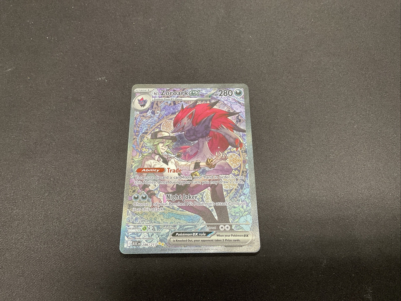 Pokemon N's Zoroark ex 286/217 Ascended Heroes NM