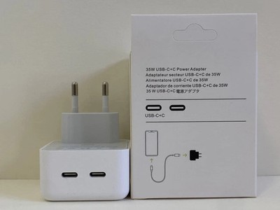 Original Apple 35W USB-C Power Adapter iPhone 17 16 15 iPad AirPods Netzteil